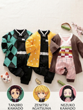Anime Inspired Baby Romper Costume – Demon Slayer Character Cosplay Outfit for Infants & Newborns